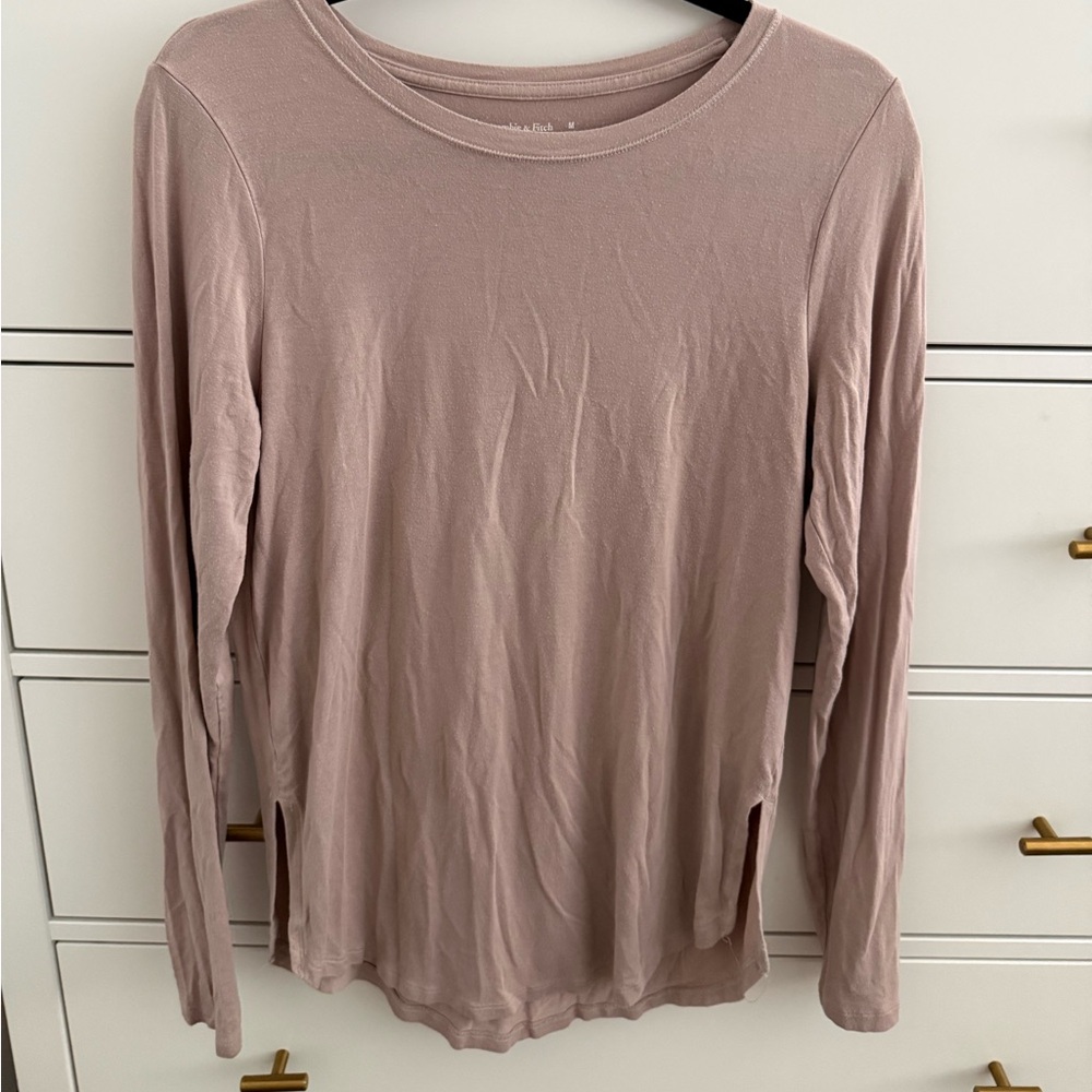 Abercrombie & Fitch Blush Long Sleeve Top